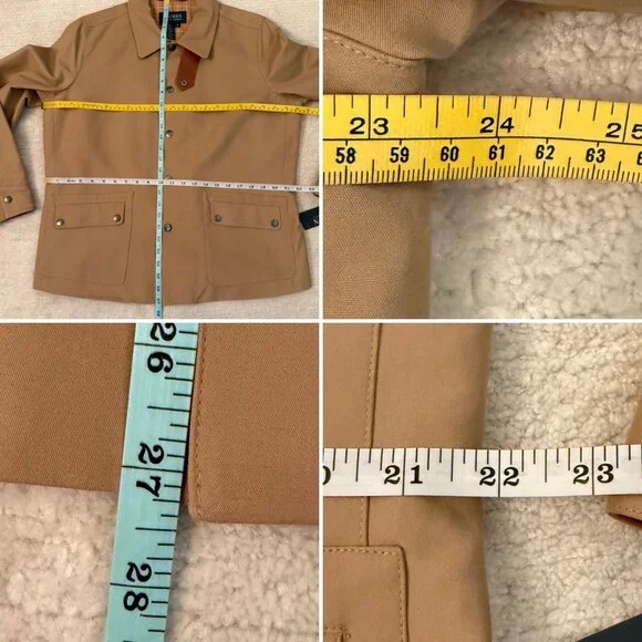 Lauren Ralph Lauren Woman Beige Lightweight Button Front Jacket Size 1X - Picture 9 of 12